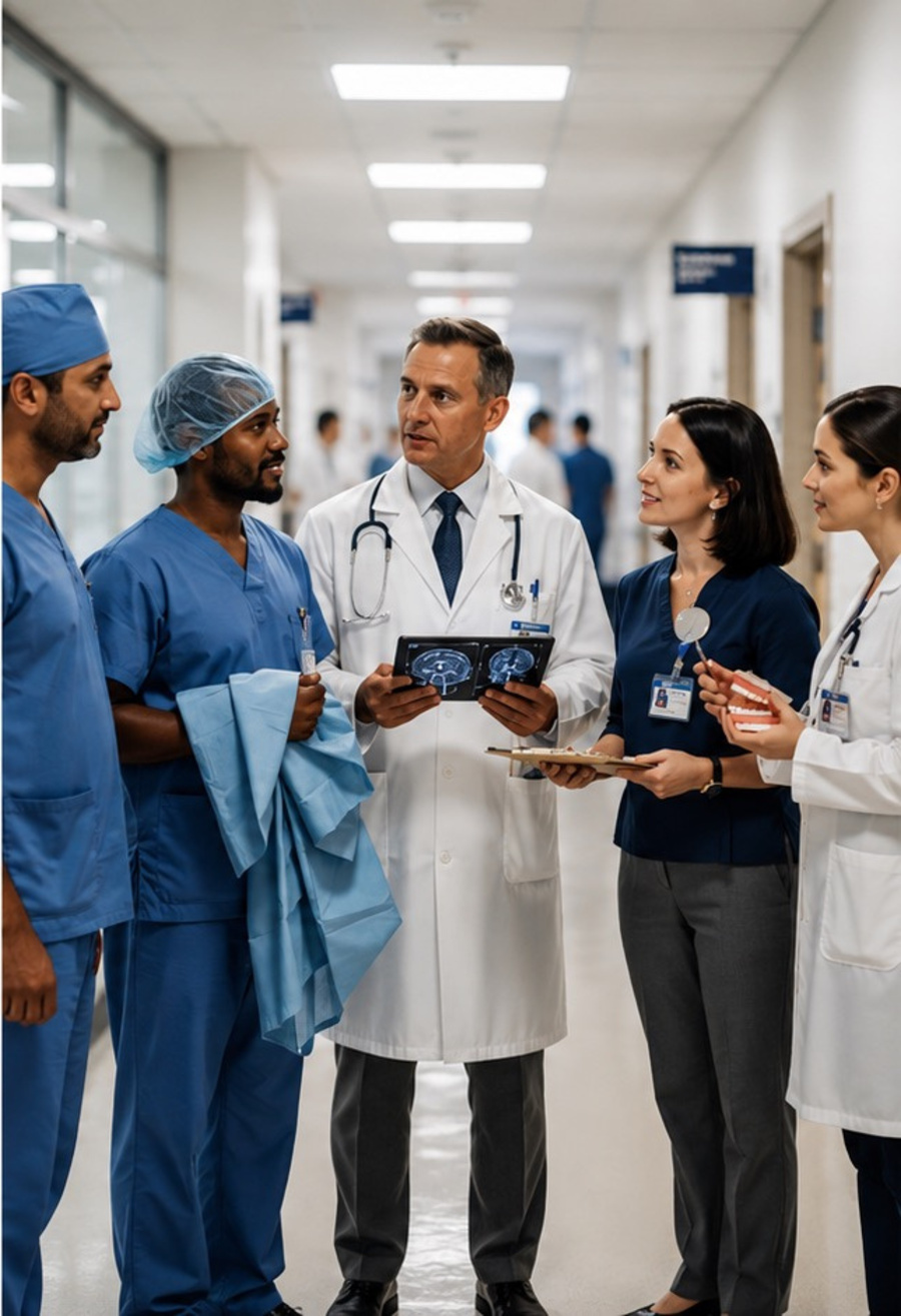 Clinical team coordinating patient care